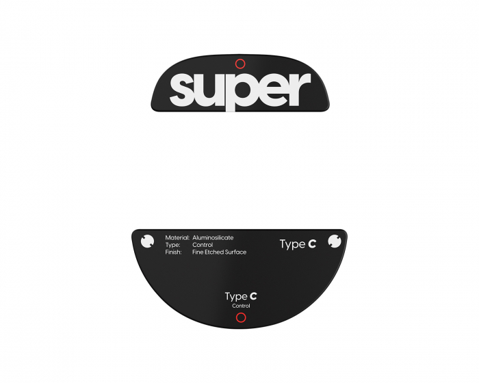 Glass Skates Type-C til Pulsar TenZ Signature Edition - Svart